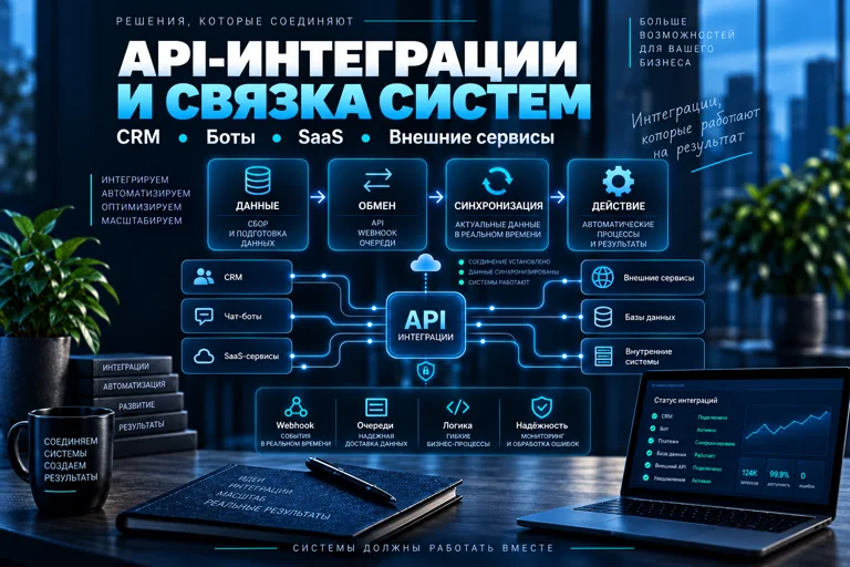 Иллюстрация направления: API-интеграции