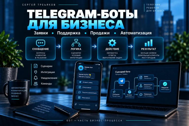 Иллюстрация направления: Telegram-боты